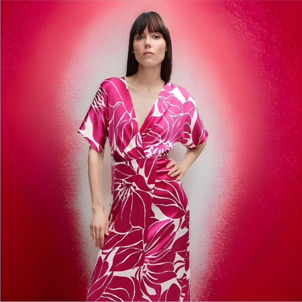Mango Pink and White Floral Maxi Dress